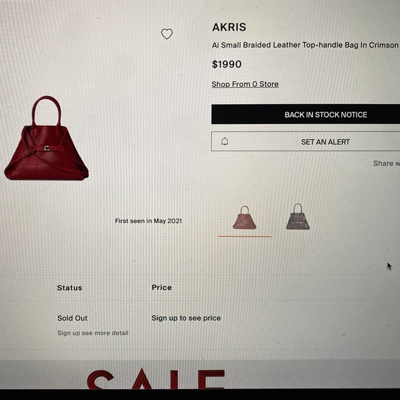 Akris Ai Woven Braided Top-Handle Leather Bag Crimson Red NWT - Picture 12 of 15